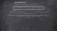 Desktop Screenshot of immersivegames.co.uk